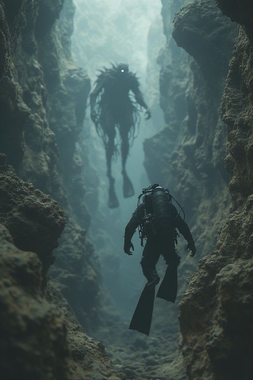 Eldritch horror sea monster embodying the entire Mariana’s t...