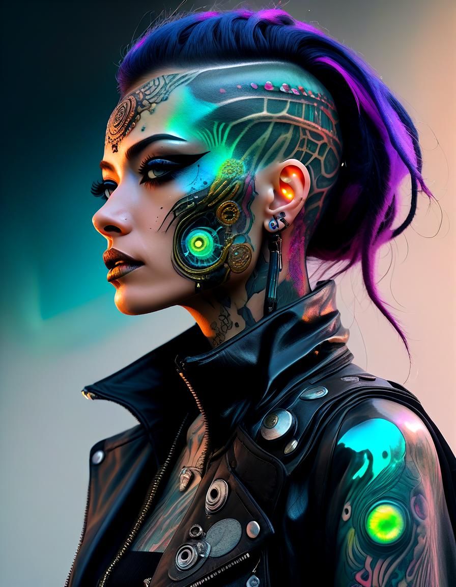 Biopunk portrait - AI Generated Artwork - NightCafe Creator