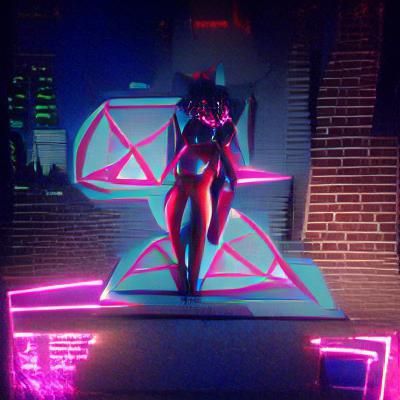 The Devil, standing in a pentagram made of Skulls. Waiting f...