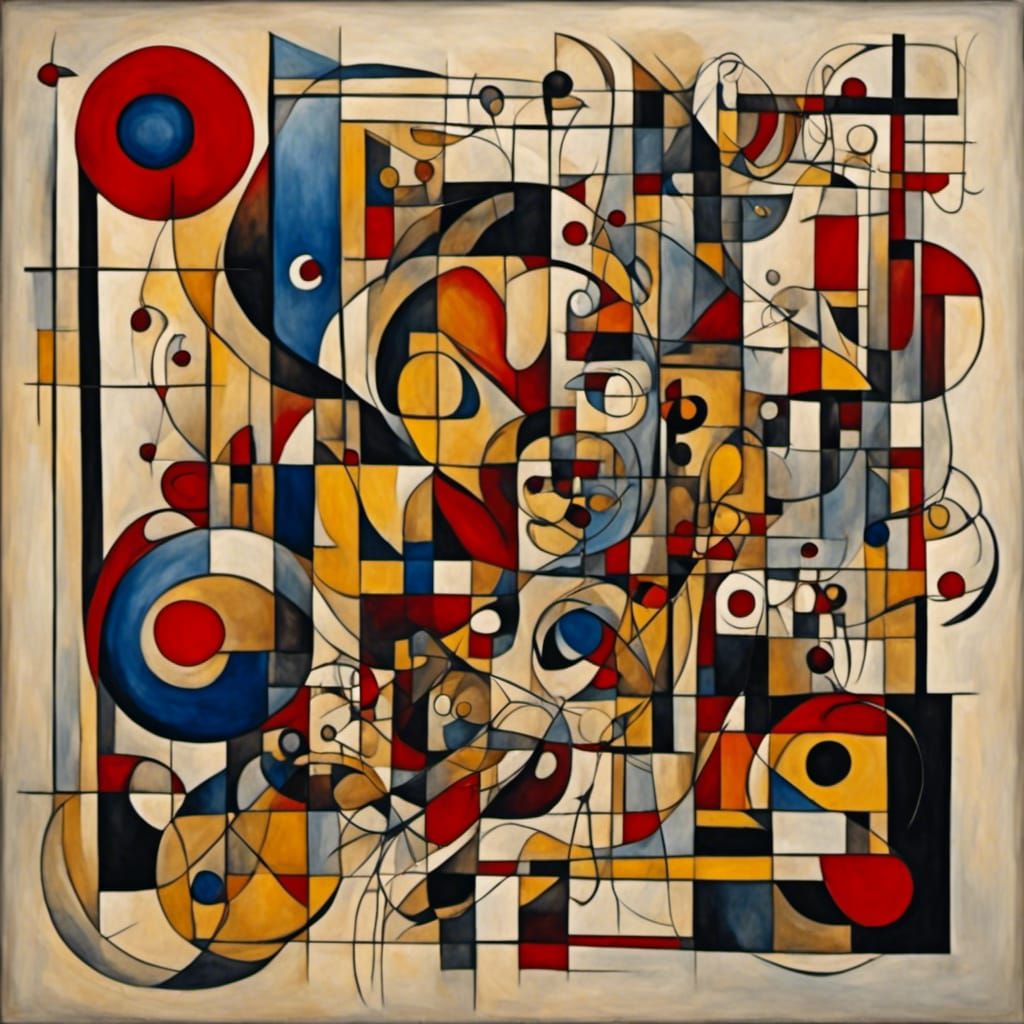 Math by Piet Mondrian and Wassily Kandinsky