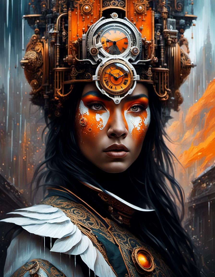 Orange steampunk - AI Generated Artwork - NightCafe Creator