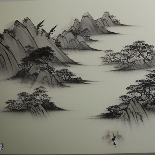 Liu Haisu landscape ink painting