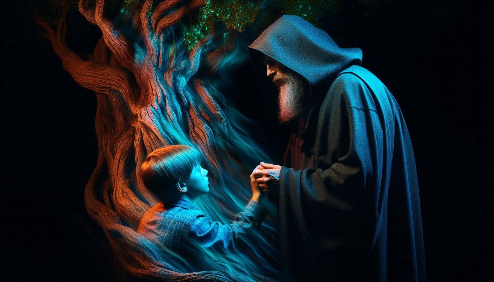 father teaches son to find inner peace during his autistic m...