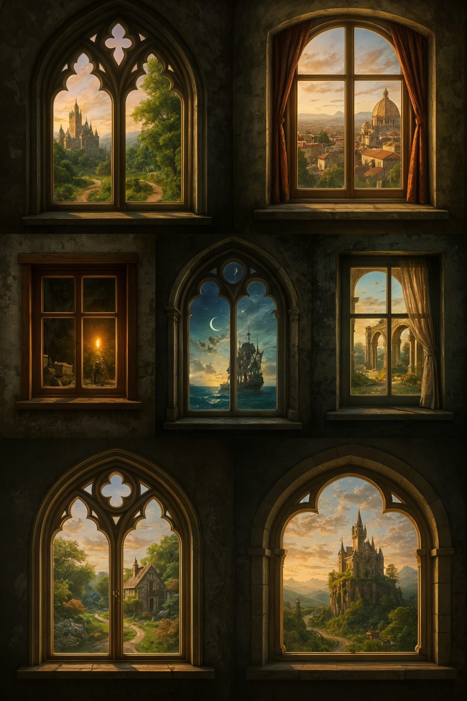 Fantastical Windows of Diverse Worlds