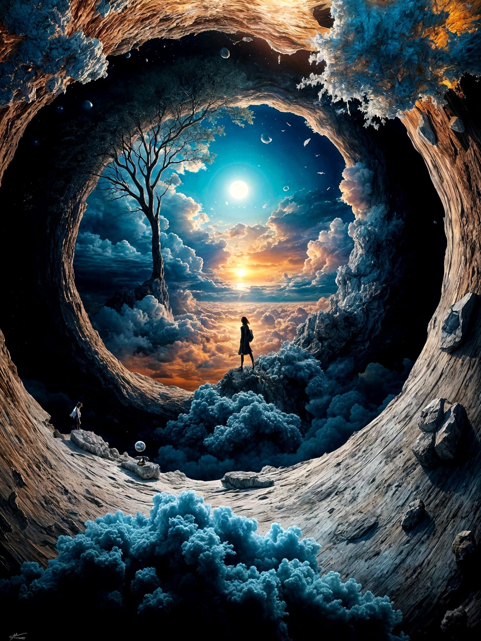 Tunnel to the peaceful universe  by @toomanynates