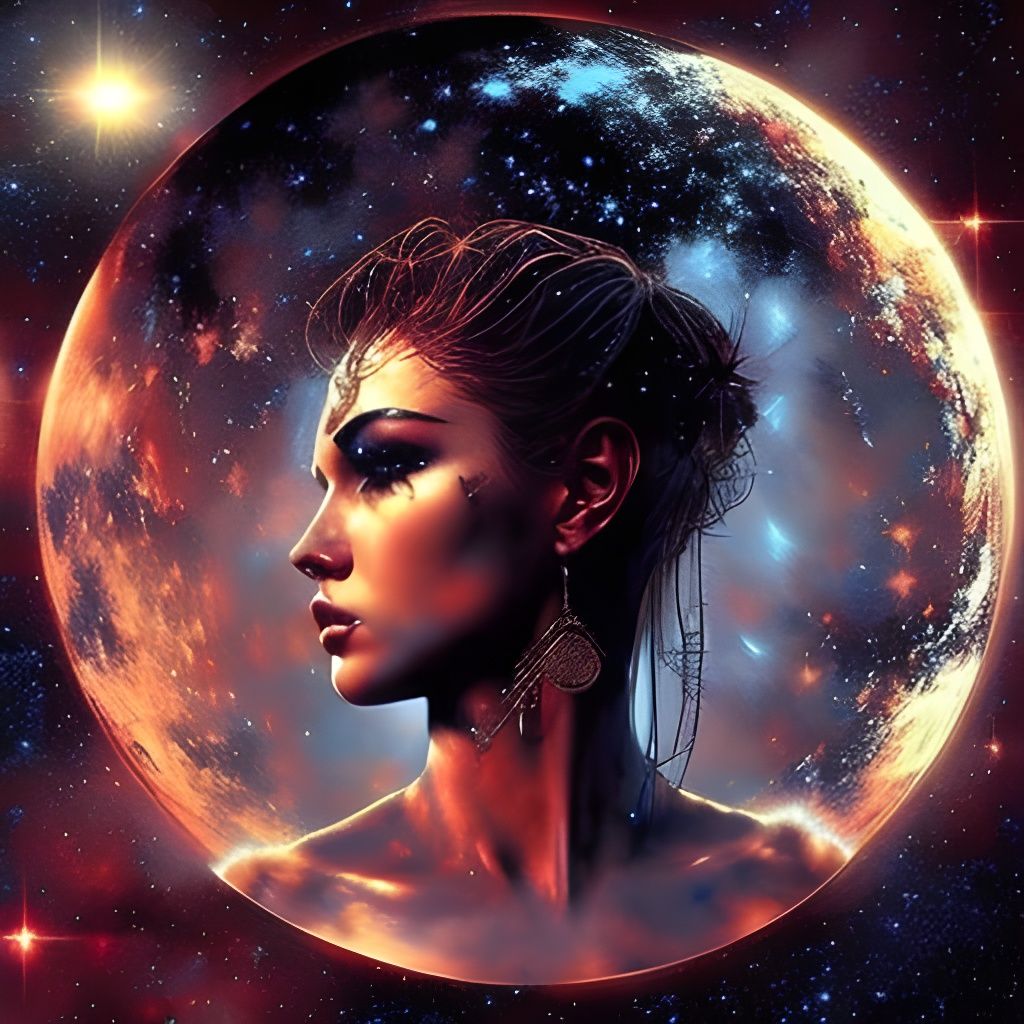 Chang'e is stranded upon the Moon after foolishly consuming a double dose of an immortality potion  by @lizardly 