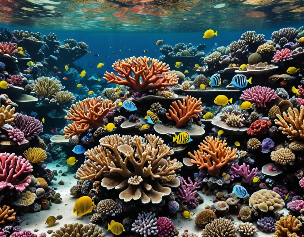 Vibrant Coral Reef  by @GingerBredMan1989