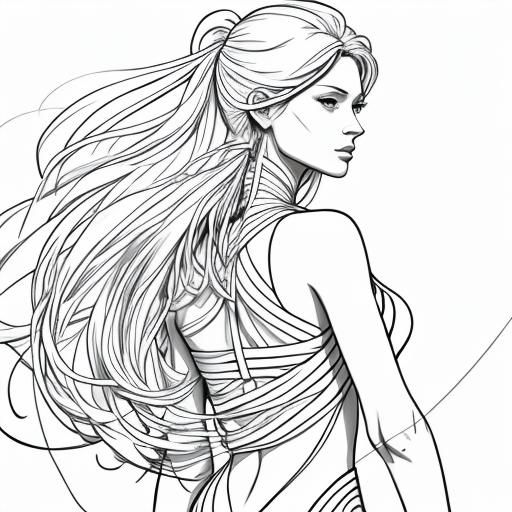 Line Art woman