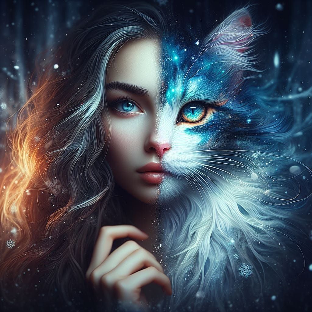 half cat half girl