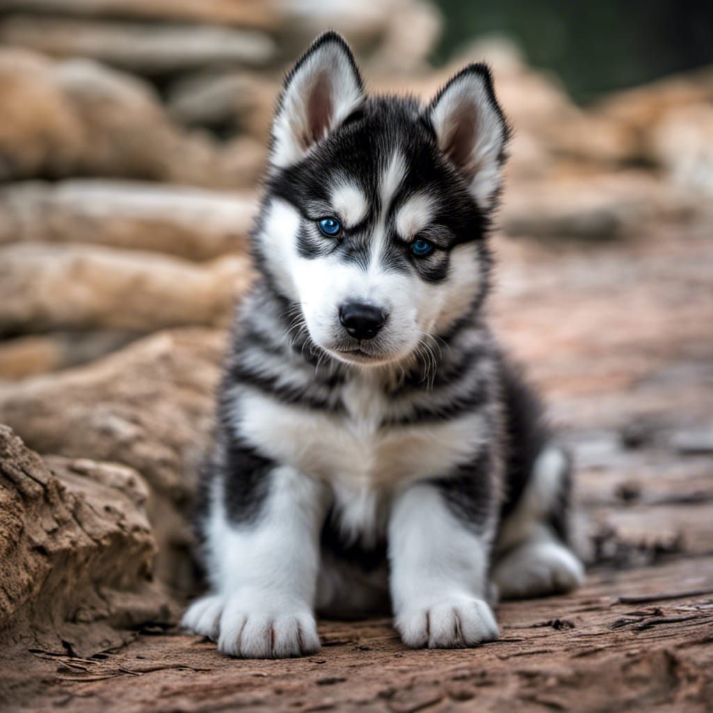 Husky Pup! - AI Generated Artwork - NightCafe Creator