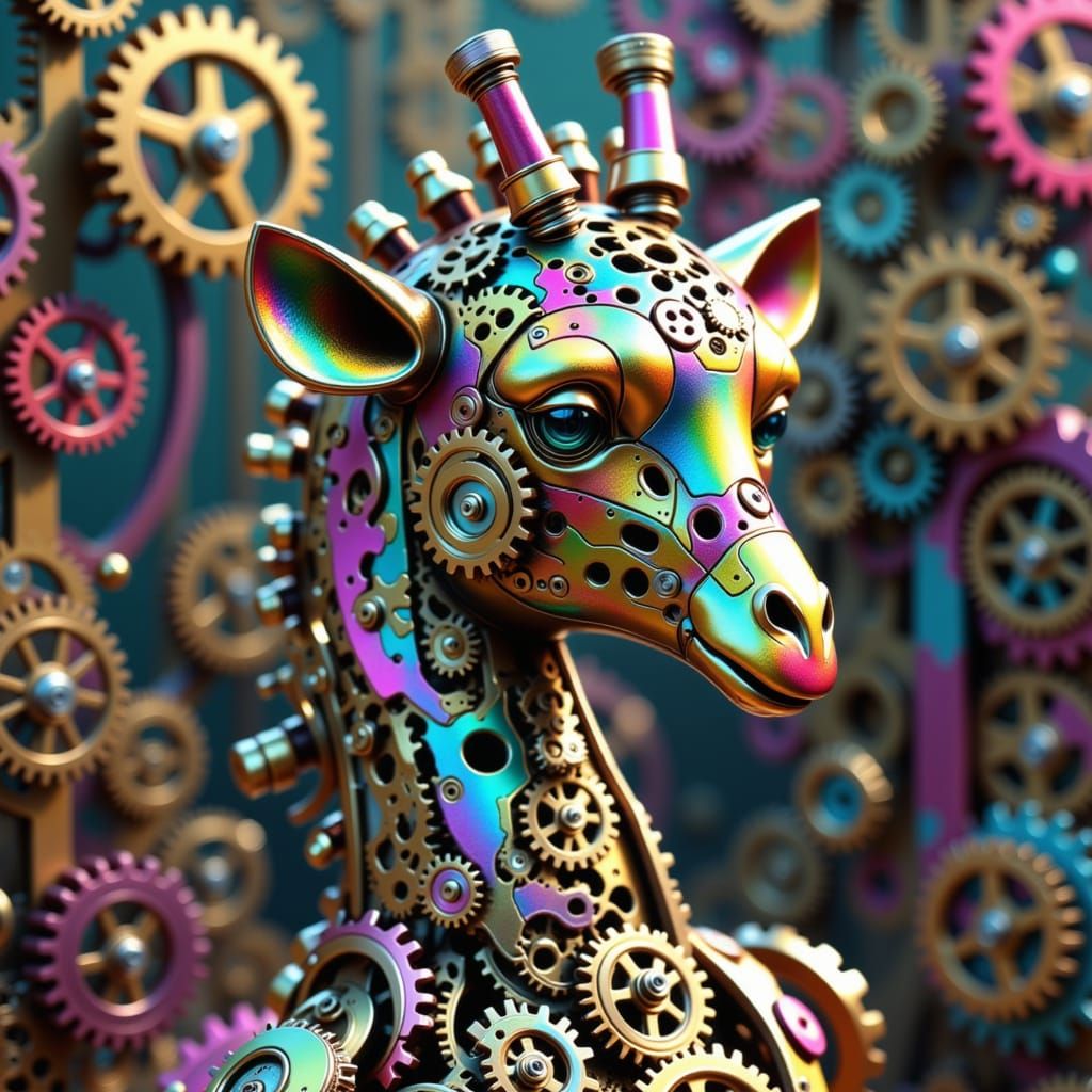 Giraffe Clockworks sci-fi concept colorful candy art style.

<lora:TicketyTickTock:1.0>