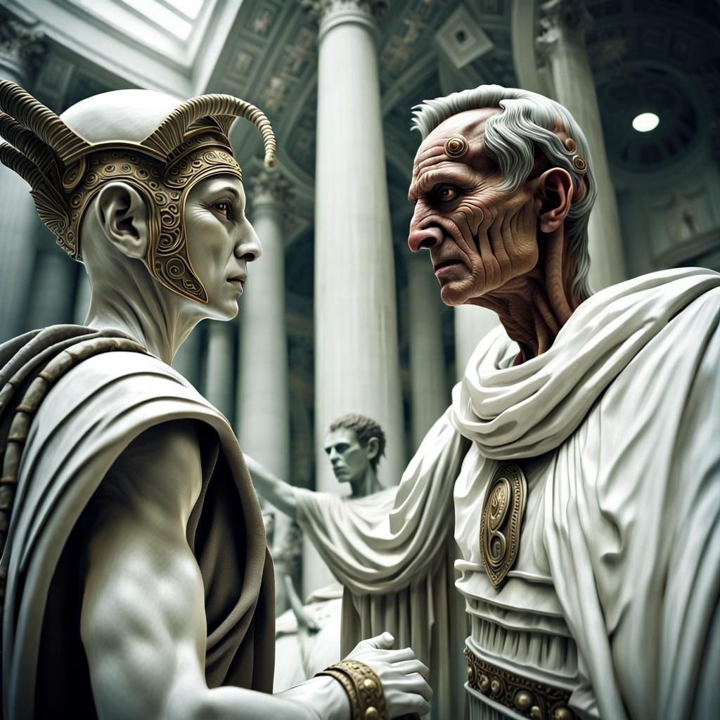 Caesar Chatting-up an Alien Man