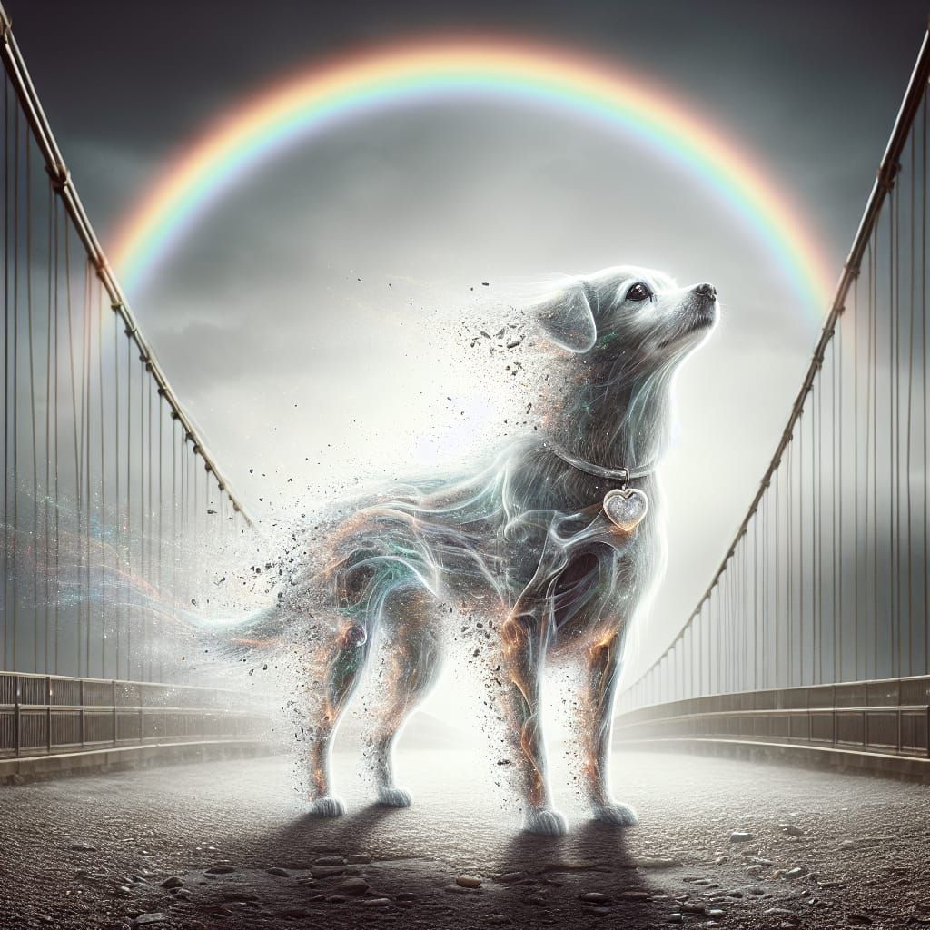 I'm waiting for you here at the rainbow bridge!    by @Goosie Girl 