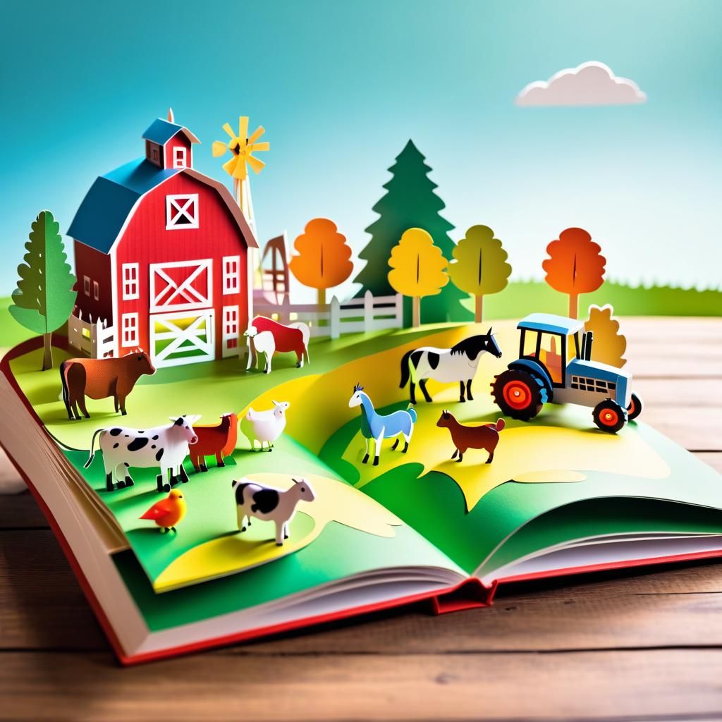 A Day at the Farm Pop-up Book