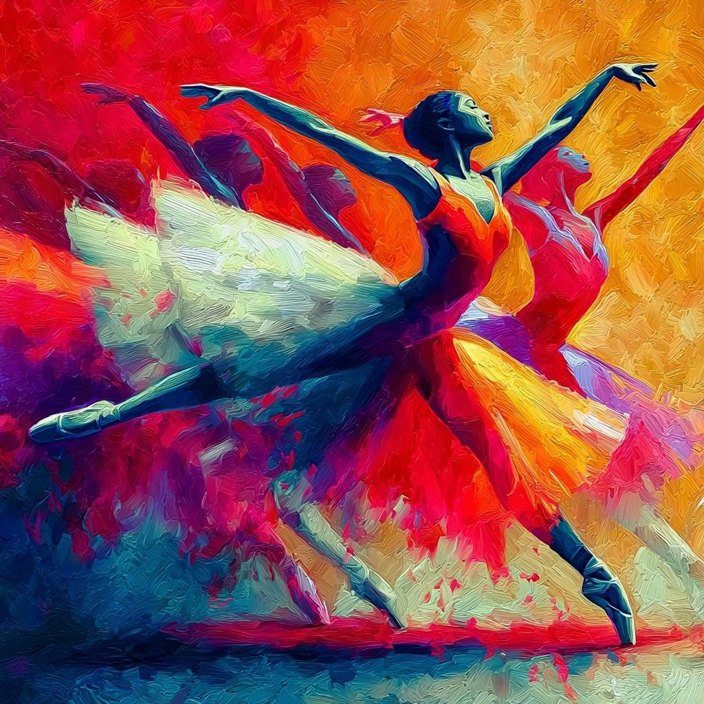 Ballerina in Vibrant Color