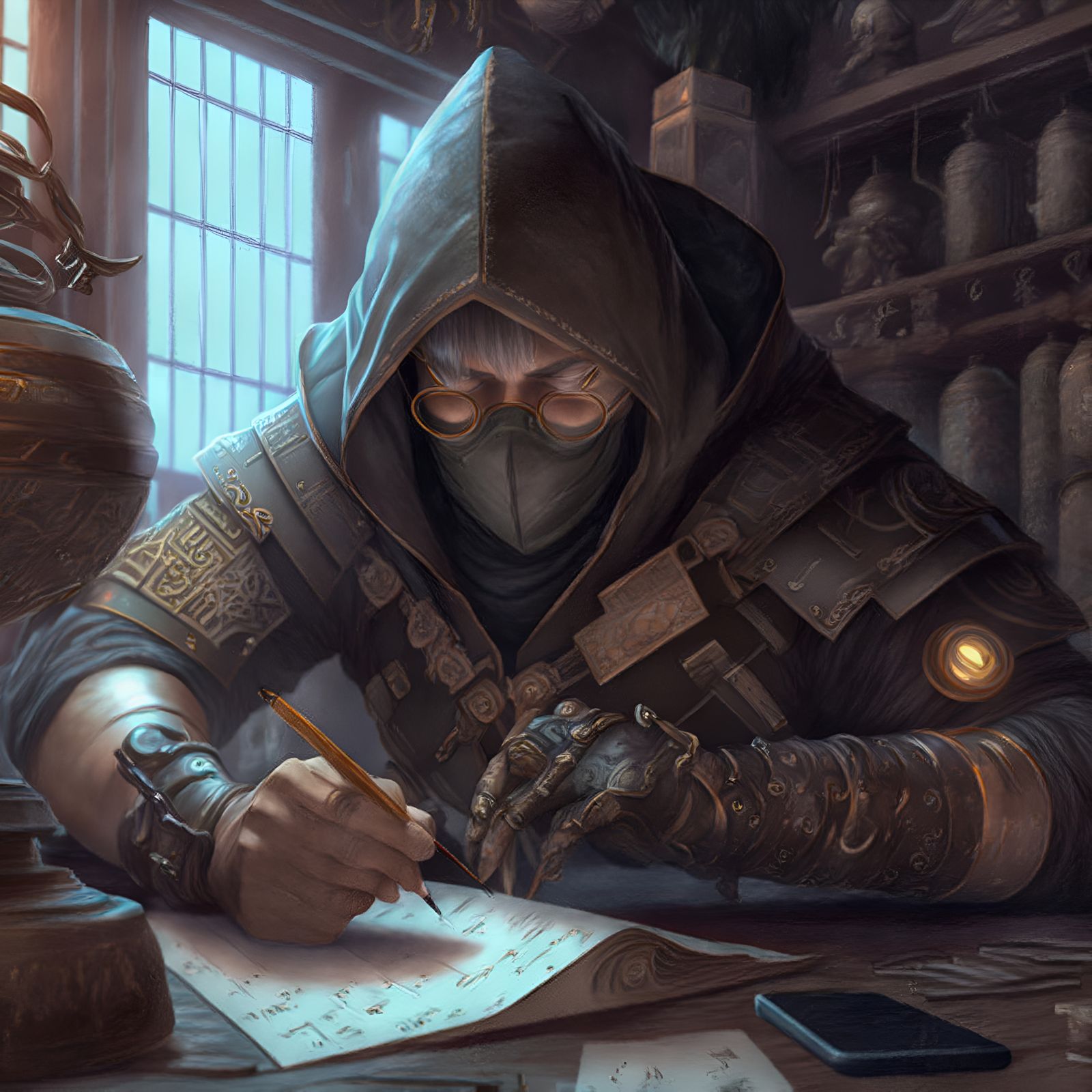 Midjourney: Even ninjas have to do their taxes