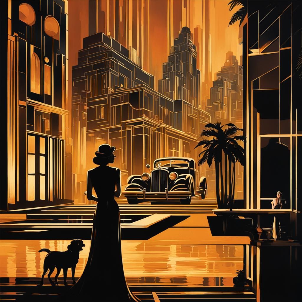 Art Deco Movie Poster  by @Natasa