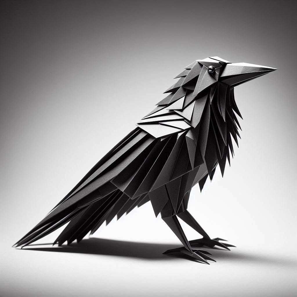 The origami raven