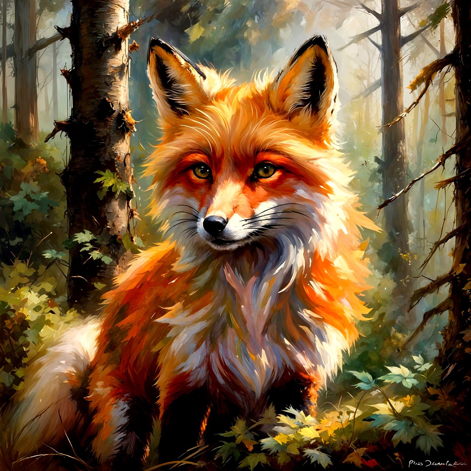 Beautiful fluffy fox   by @Taralie