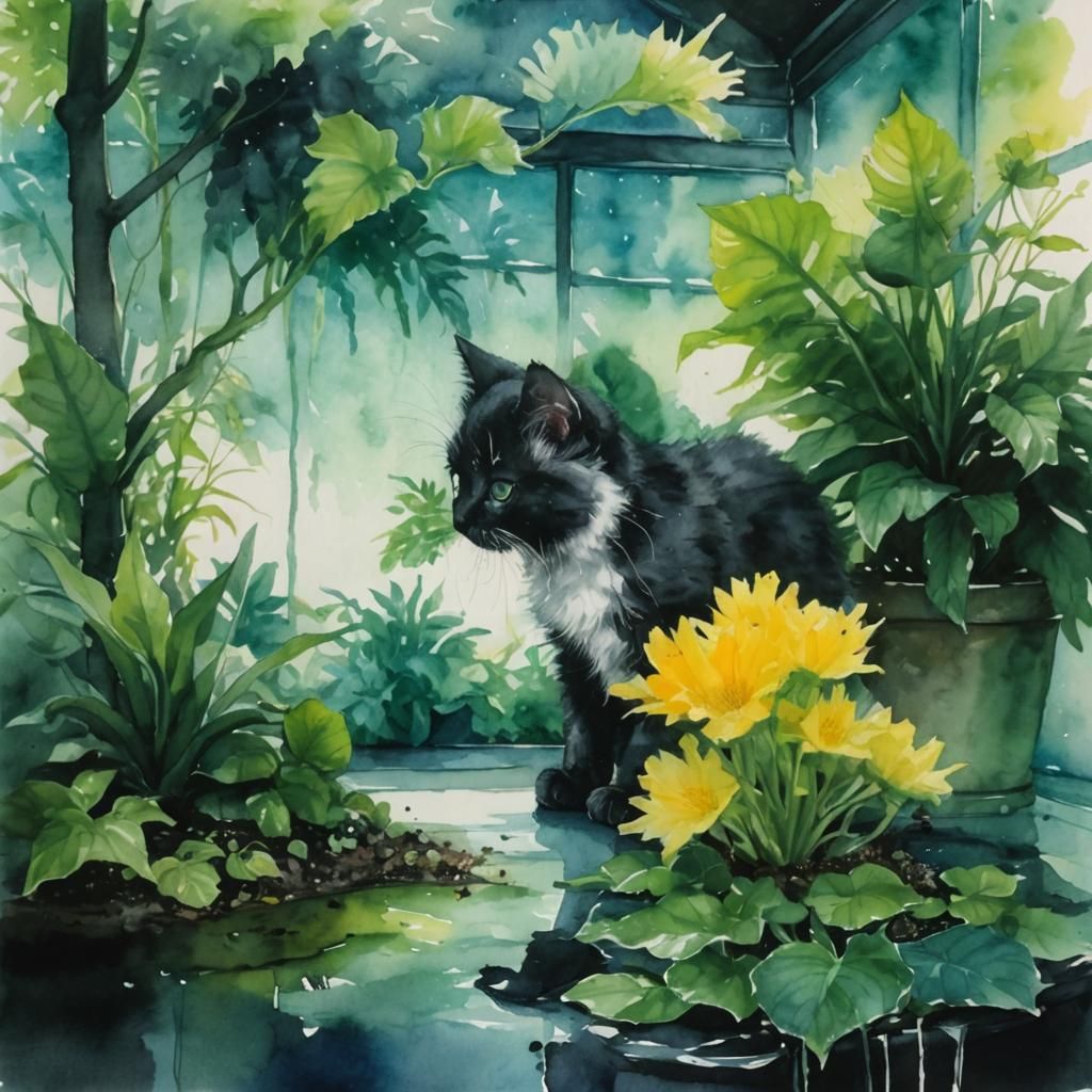 Plants in the green house  by @Margot