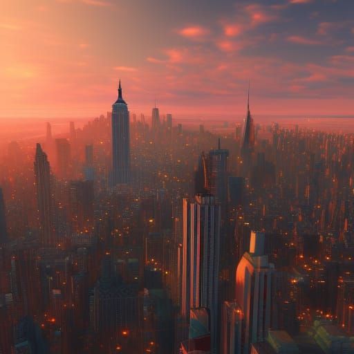 newyork city sunset