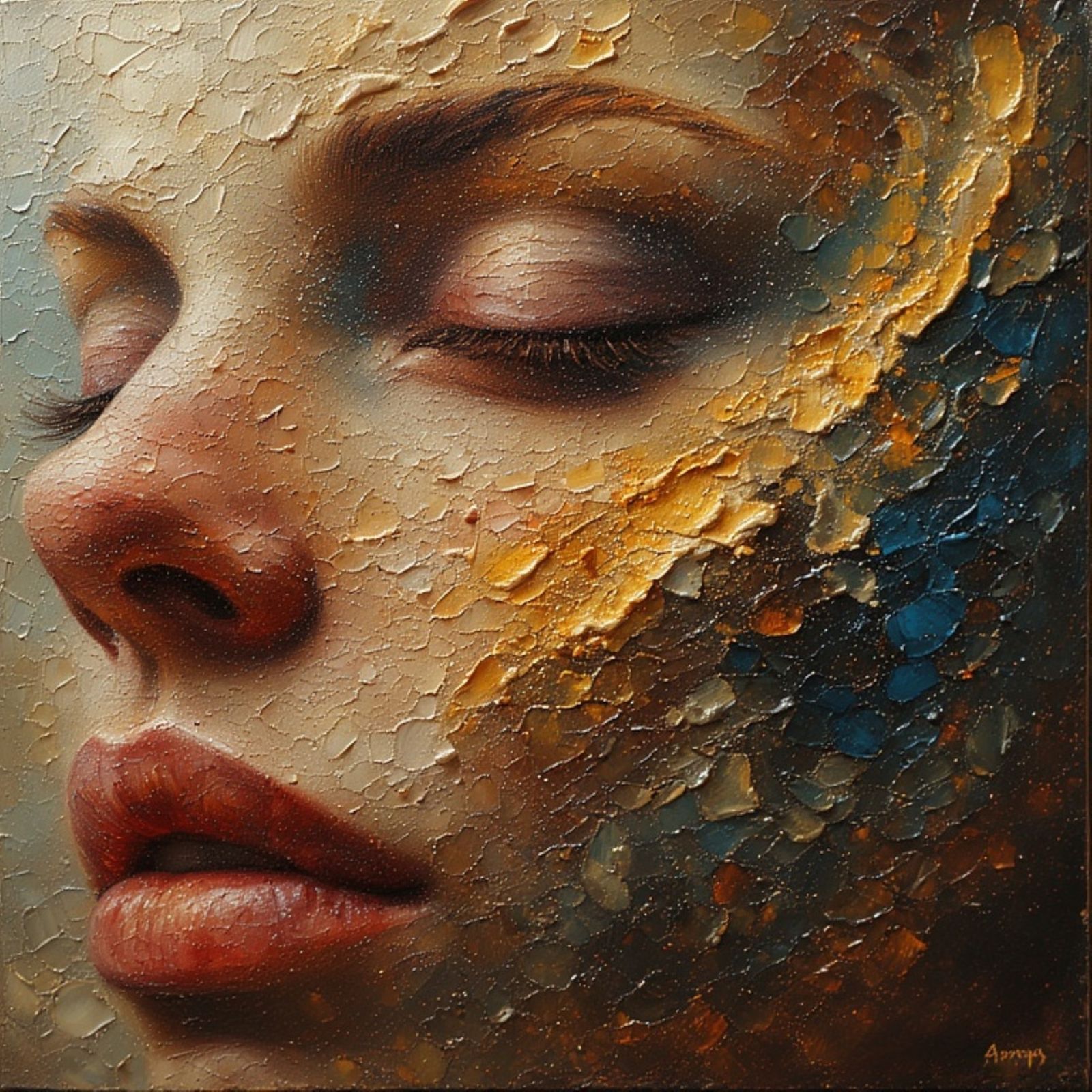 A captivating oil painting