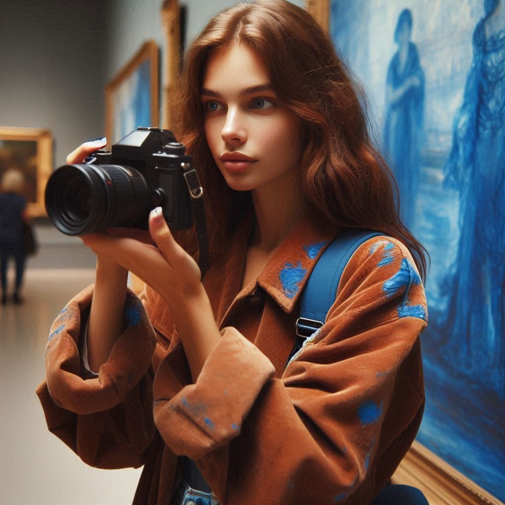 Samantha taking pictures