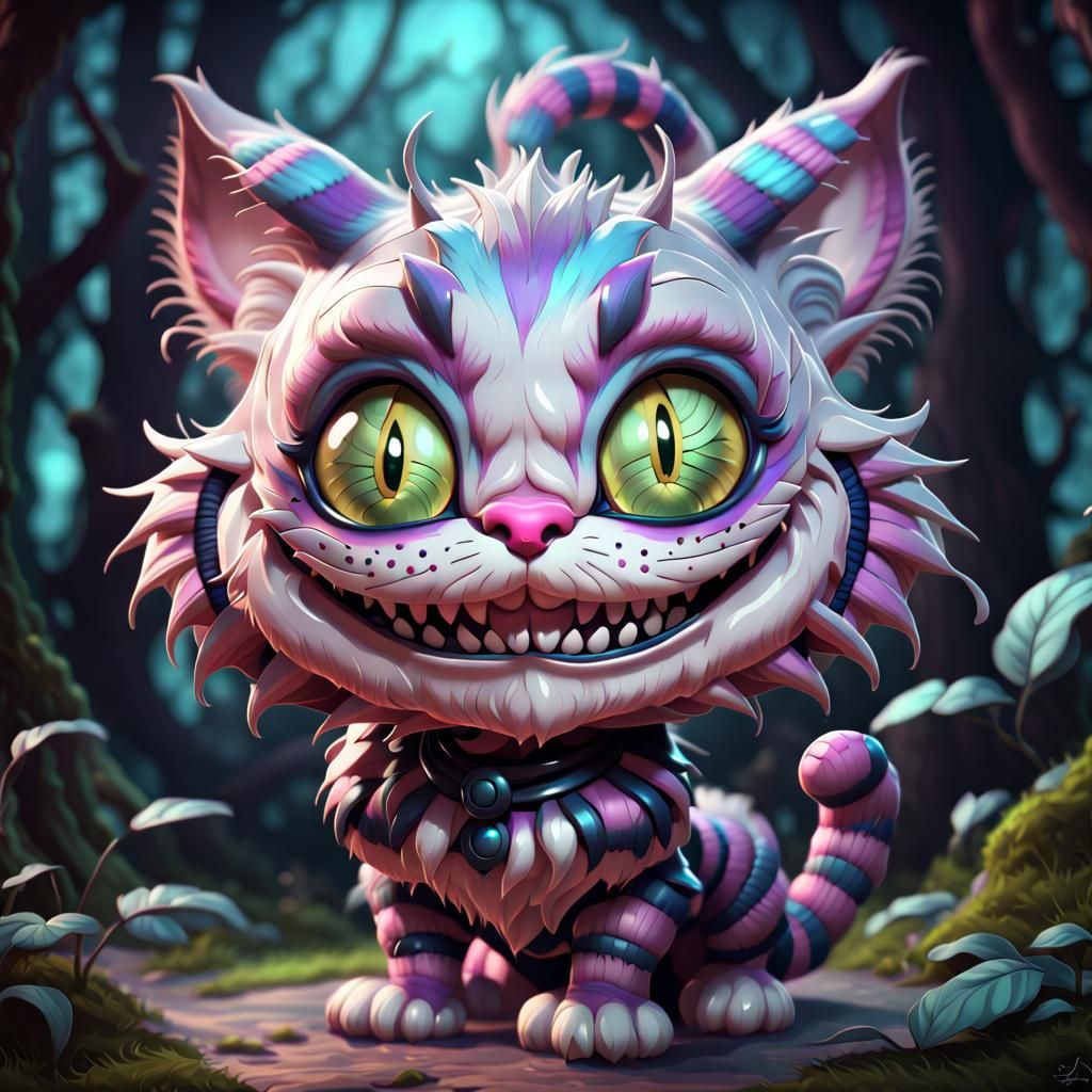 Chibi Cheshire Cat - AI Generated Artwork - NightCafe Creator