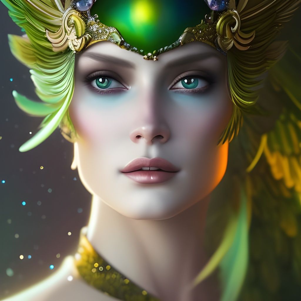 GREEN LADY - AI Generated Artwork - NightCafe Creator