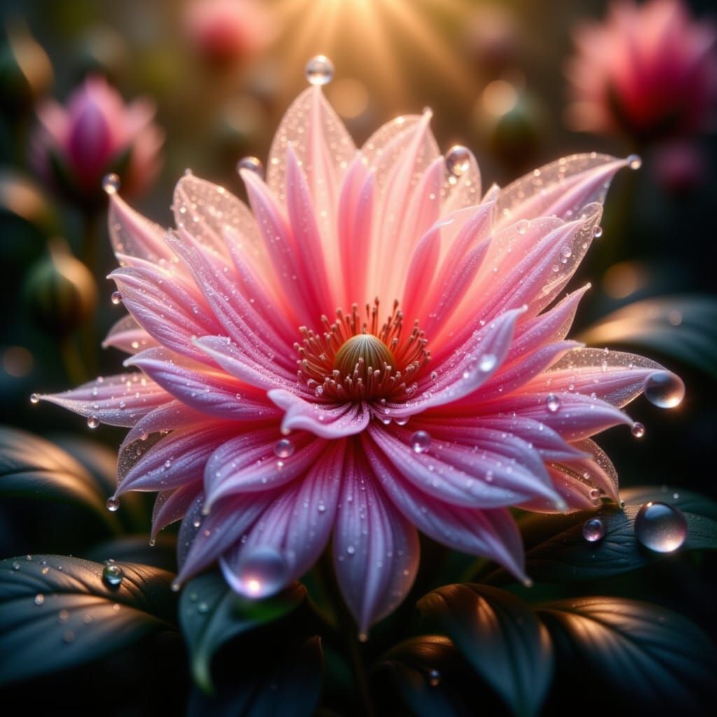 Morning dew flower up close <lora:Morning Dew Flowers:1.0>