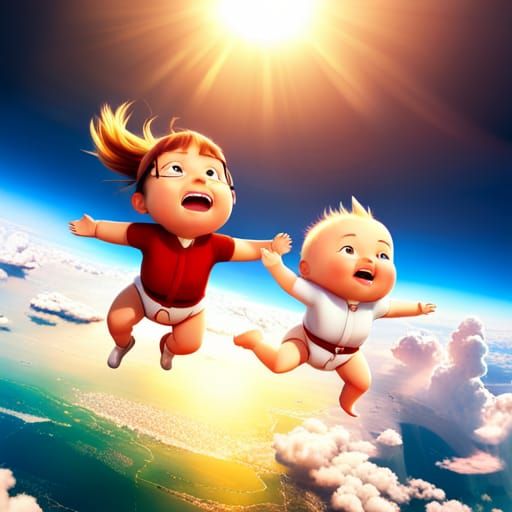 Skydiving babies 2