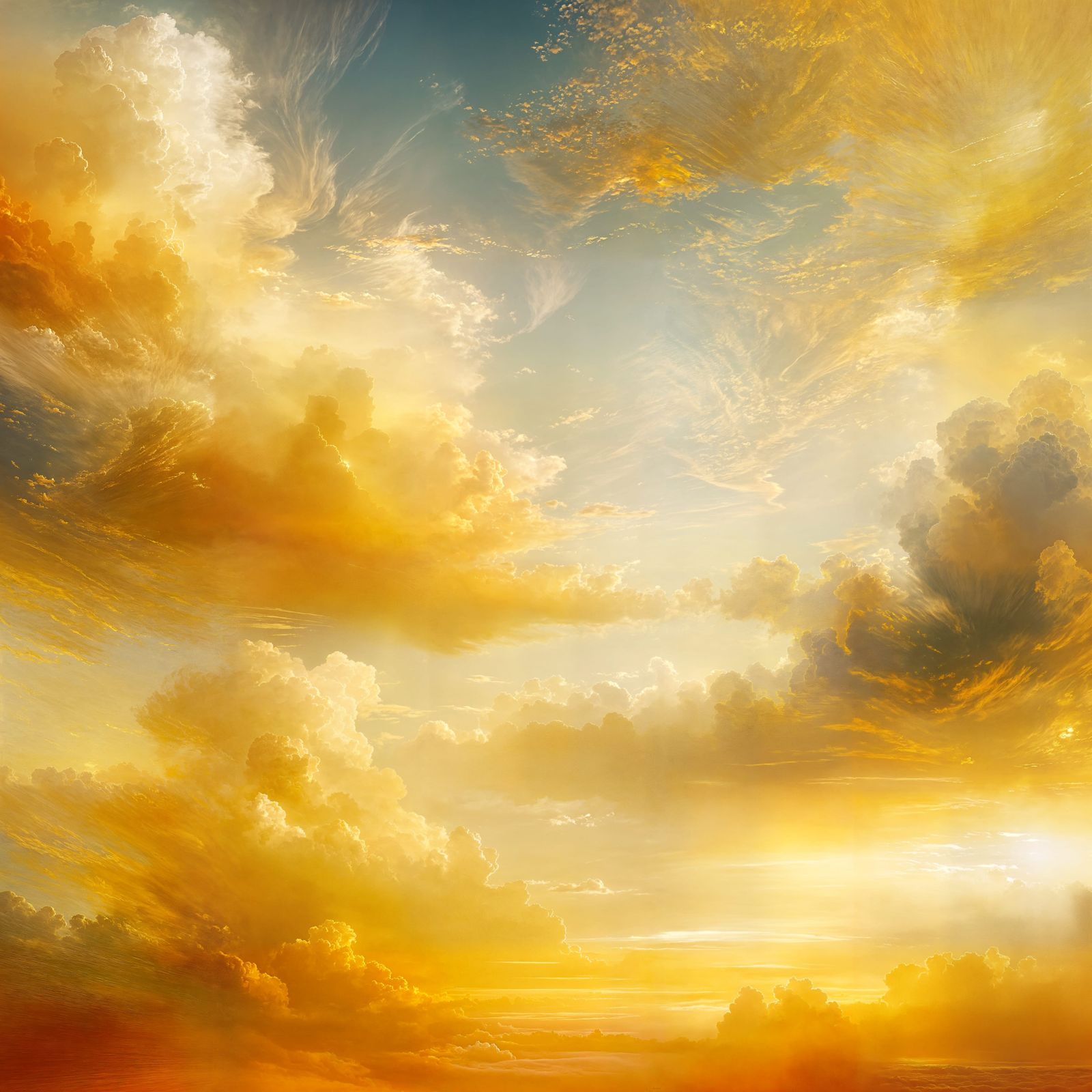 Painterly Golden Sky