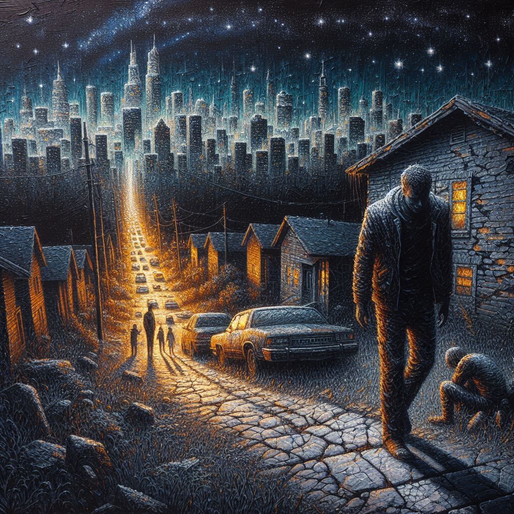 Pay attention to the cracked streets and the broken homes