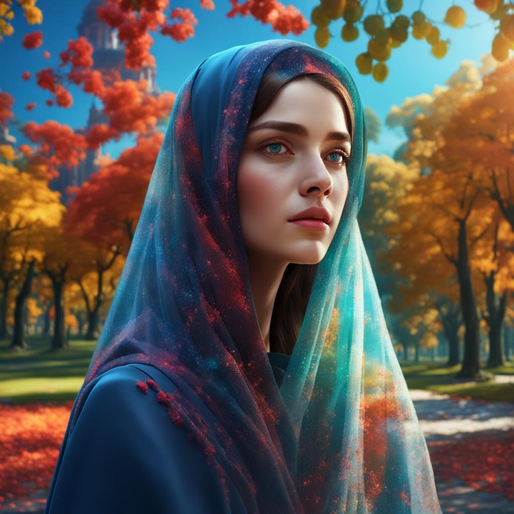 beautiful veiled girl - AI Generated Artwork - NightCafe Creator