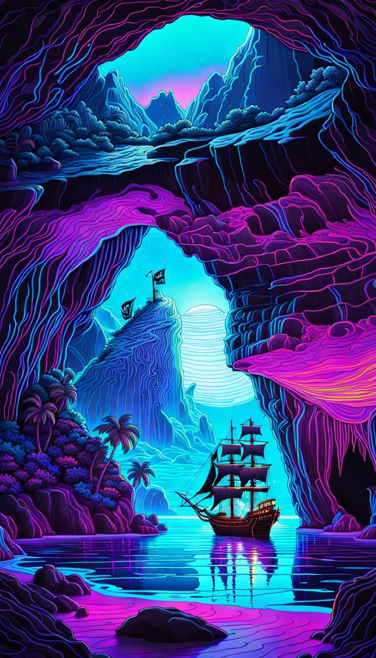 Fantasy pirate cave - AI Generated Artwork - NightCafe Creator