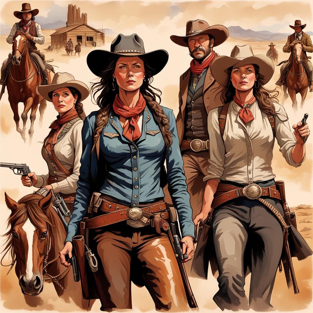 Wild West Cowgirls: Legendary Gunslingers in Comic Art