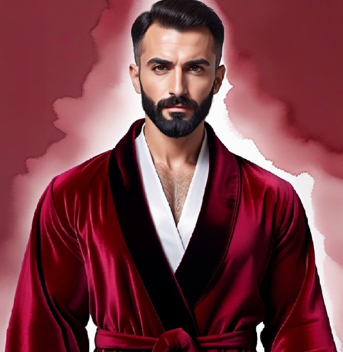 A handsome, attractive, serious man