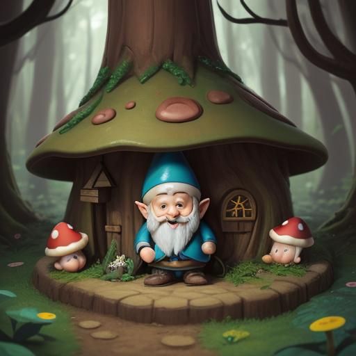 Gnome home - AI Generated Artwork - NightCafe Creator