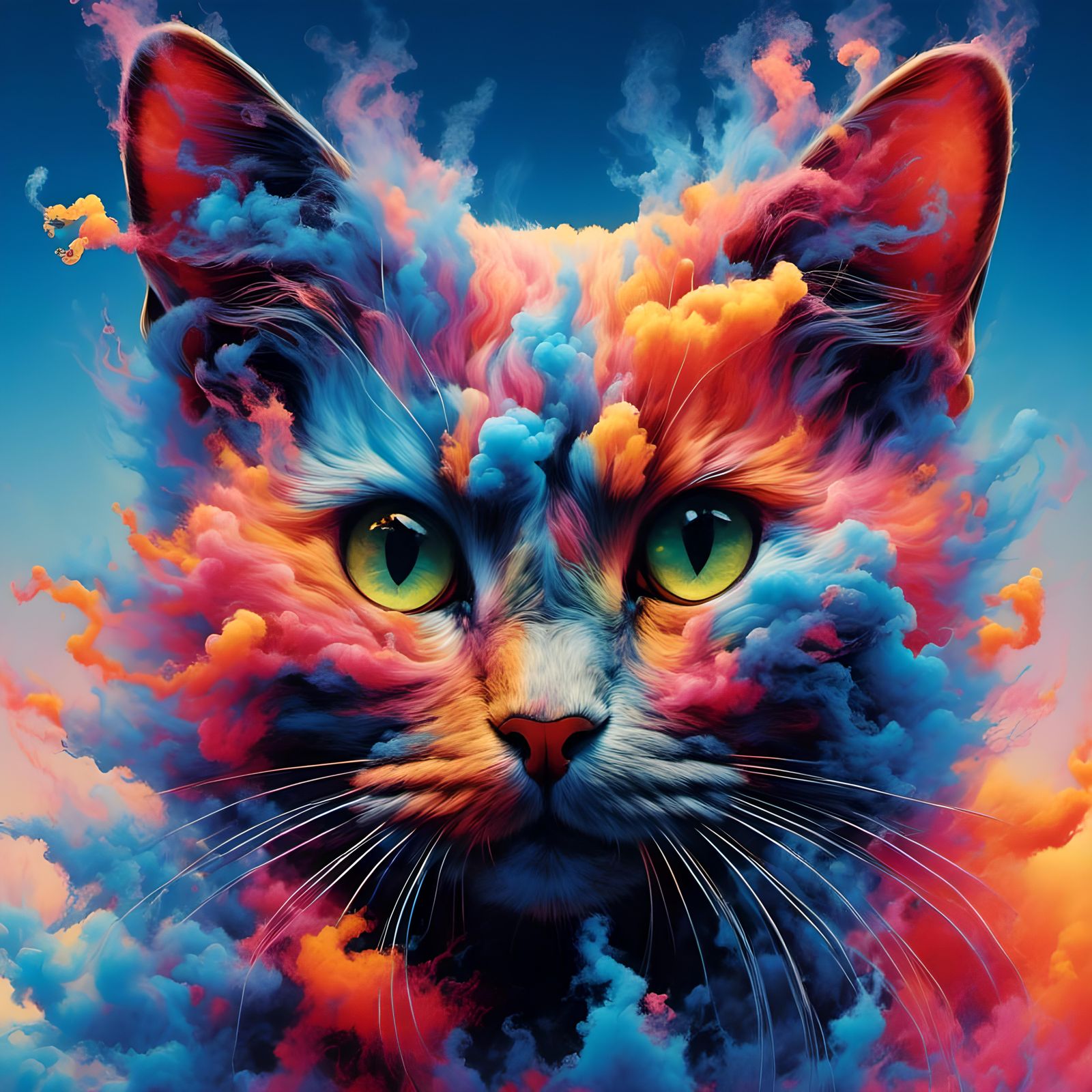 In one of their nine lives, cats are made of smoke.  by @Jeff Brock