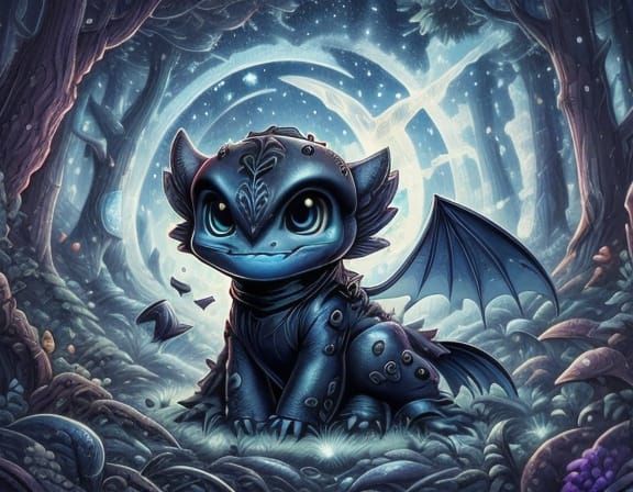 Rorschach Test Inkblot with Neon Glow