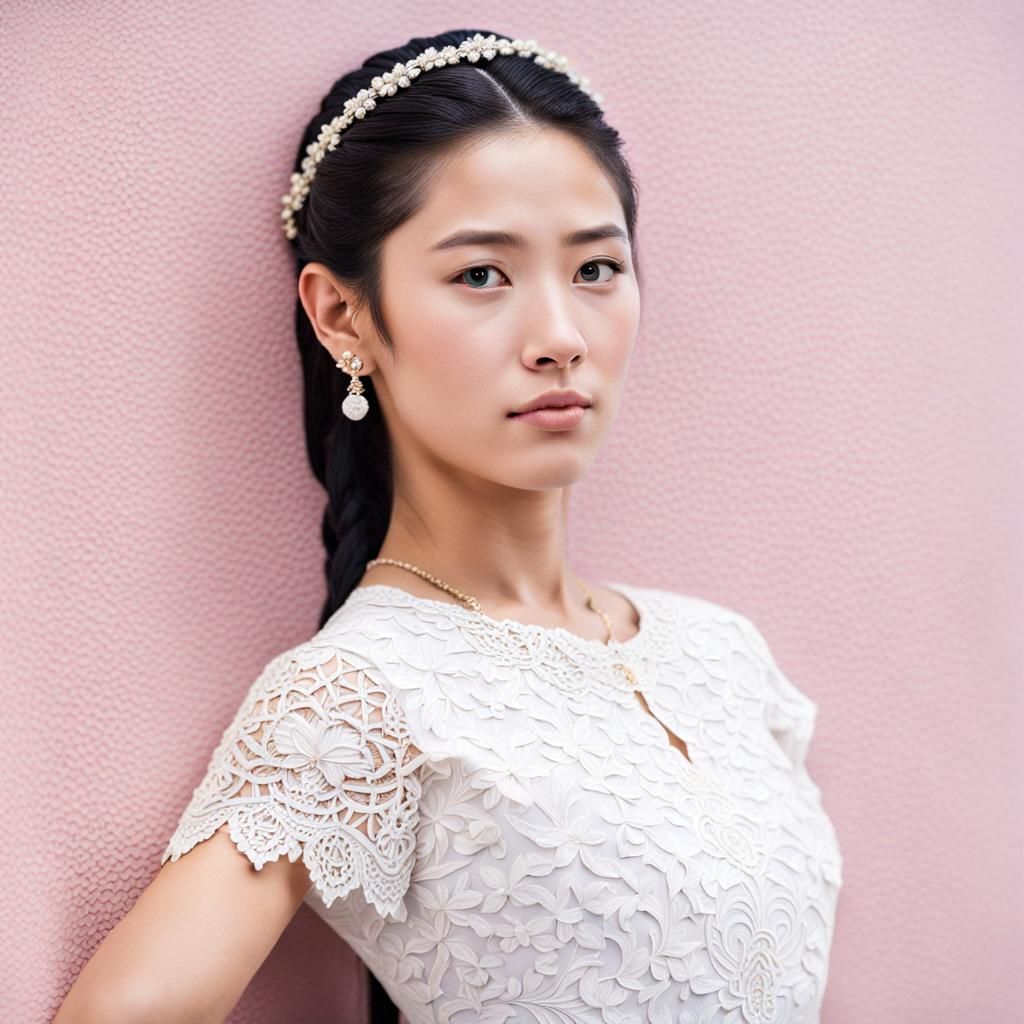 Young Woman in Tokyo: A Digital Art Portrait