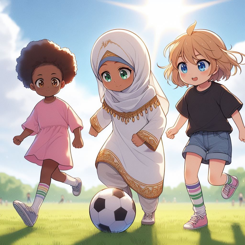 Friends Playing Soccer