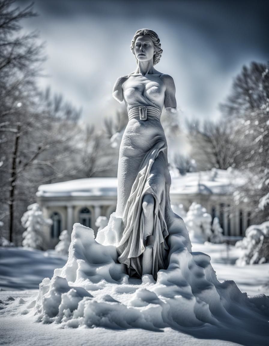 Snow statue