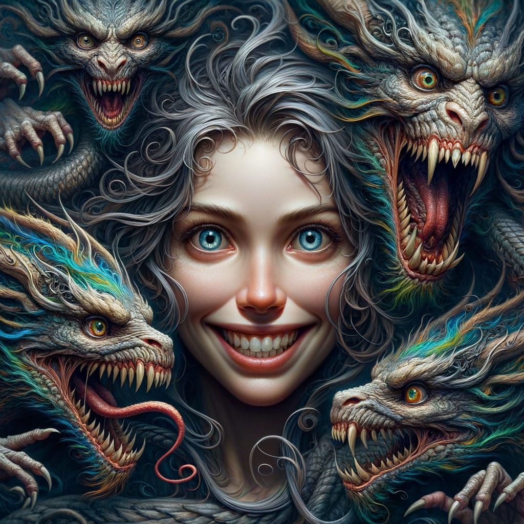 "Intrusive thoughts in my head!" - AI Generated Artwork - NightCafe Creator