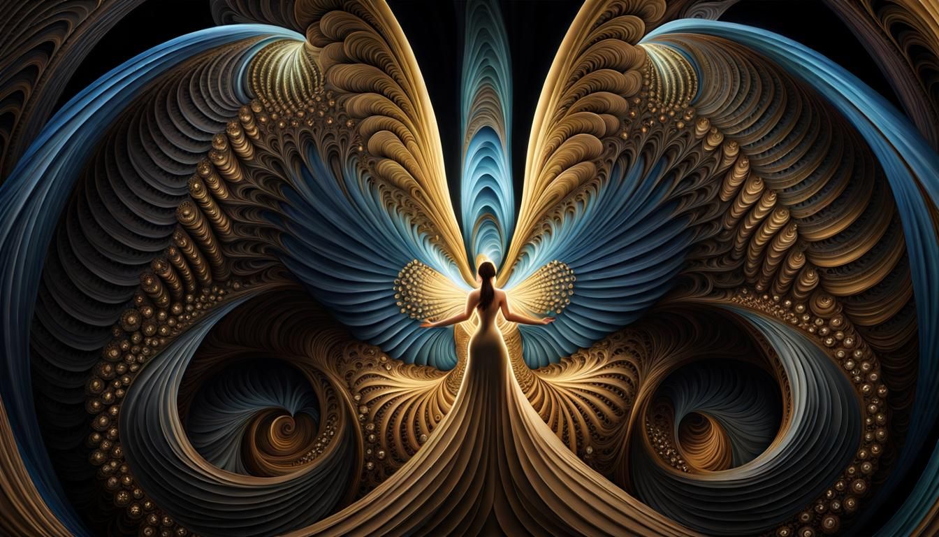 Fractal Angel - AI Generated Artwork - NightCafe Creator