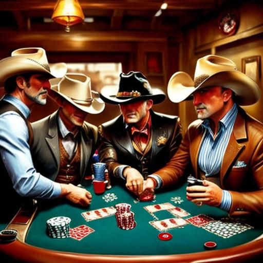 <lora:FairyTails v8:1.0> cowboys playing poker