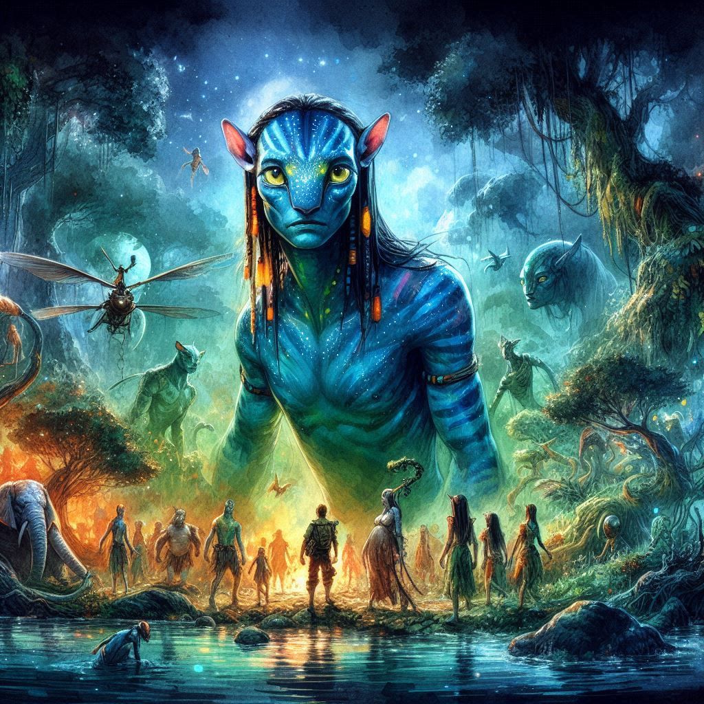 double exposure beautiful fantasy DALL-E 3 portrait landscape..