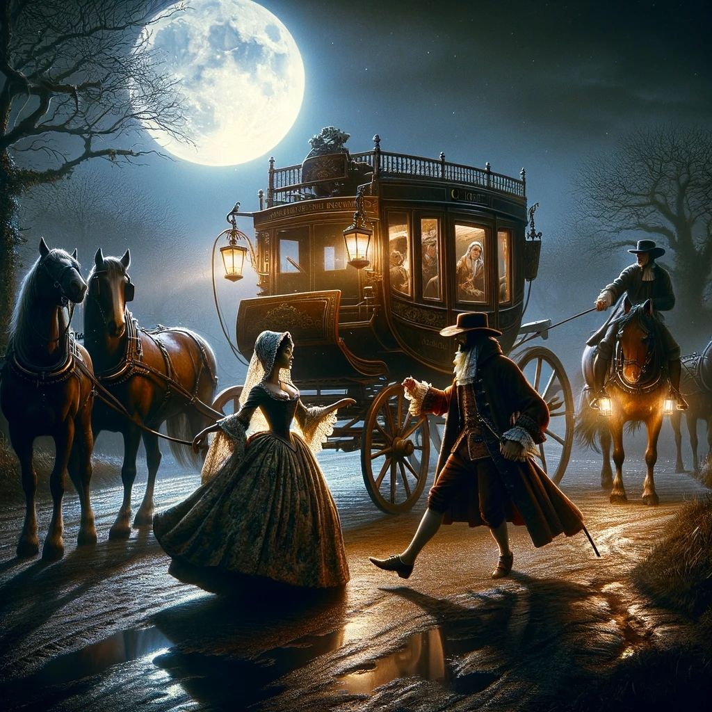 England ~1660 : The highwayman Claude Du Vall Dances with hi...