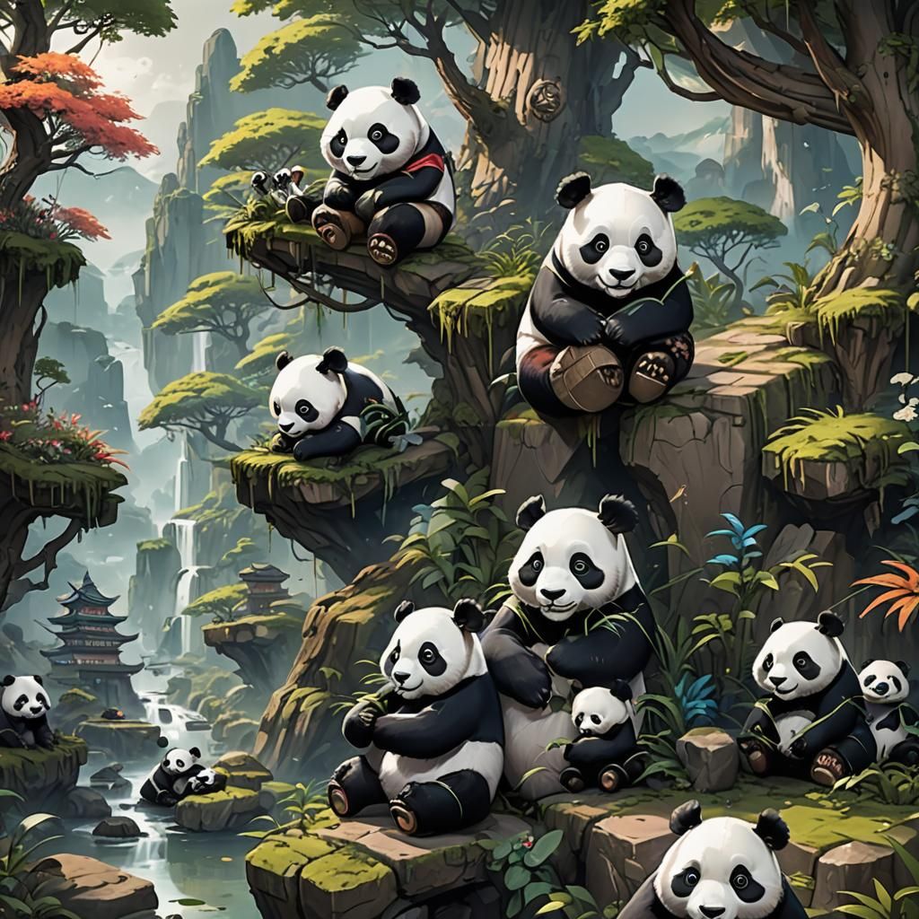 anime pandas