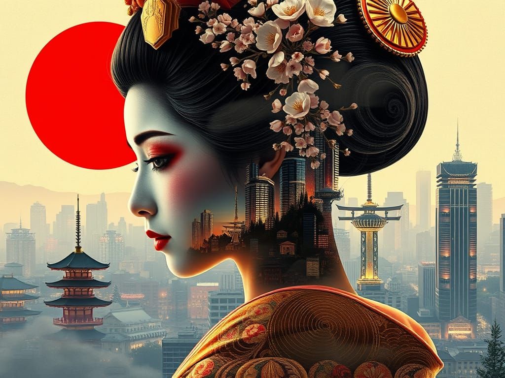 Geisha in profile   by @Kaydenpat